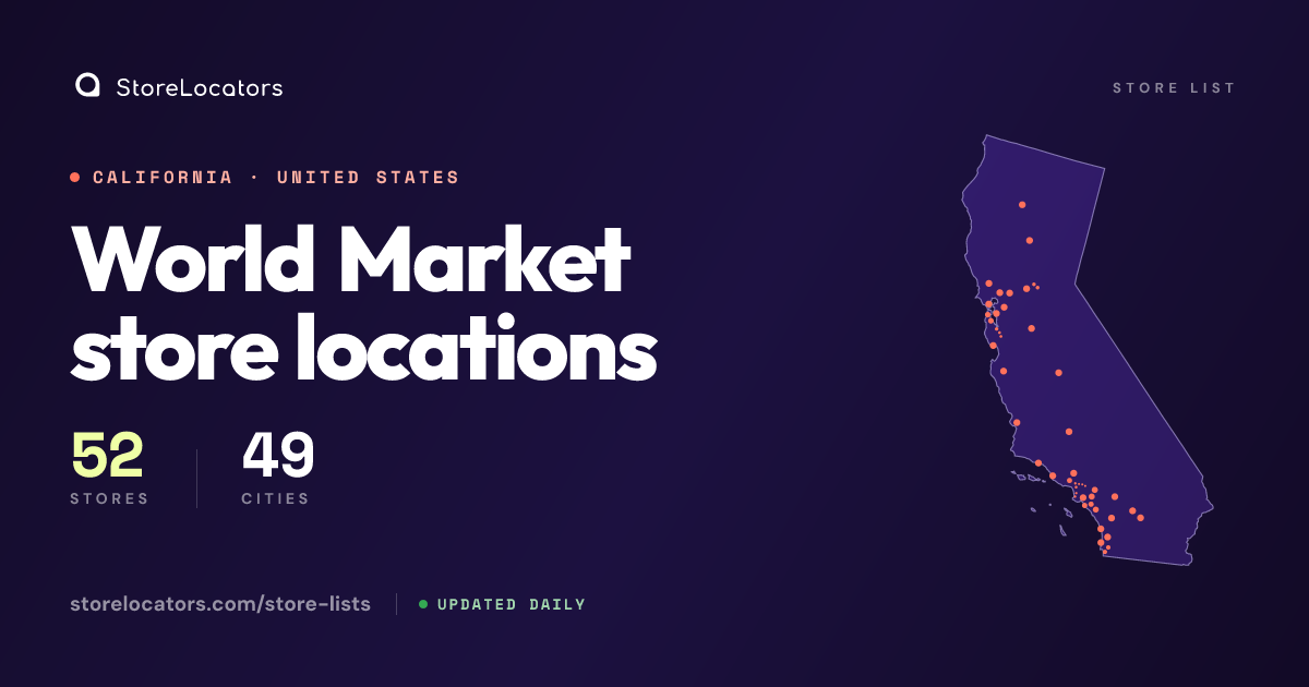 World Market Stores in California (52 Locations) - Oct 2026