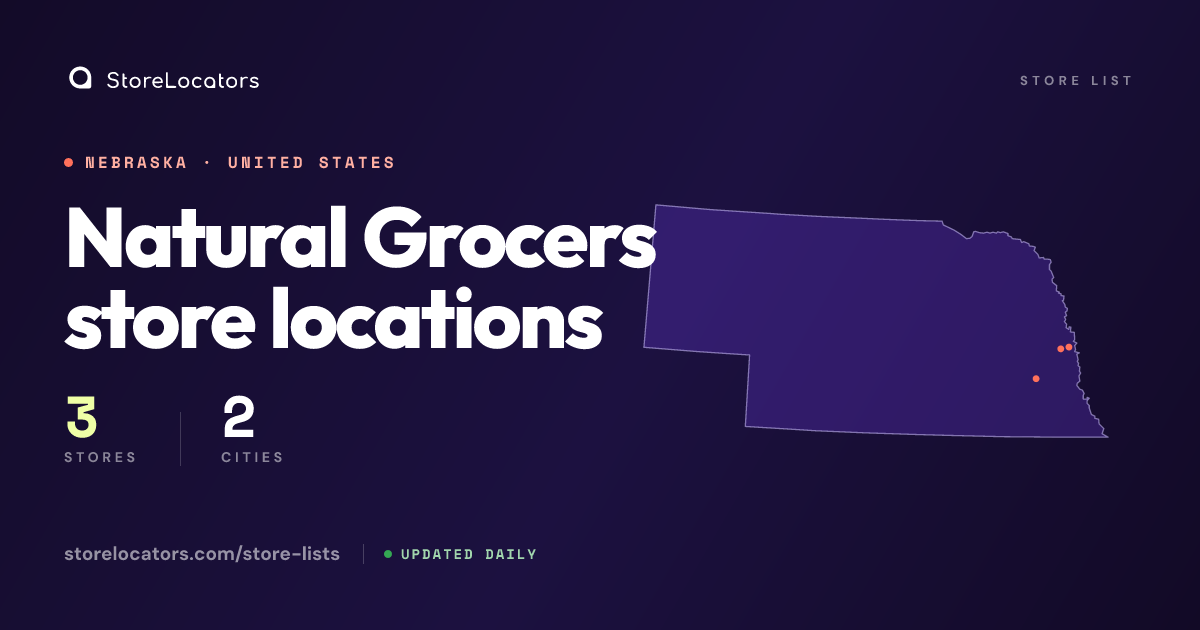 Natural Grocers Stores in Nebraska (3 Locations) - Oct 2026